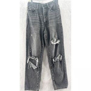 BDG Urban Outfitters Jeans Womens Sz 27 Gray High Waisted Mom Ripped